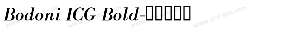 Bodoni ICG Bold字体转换